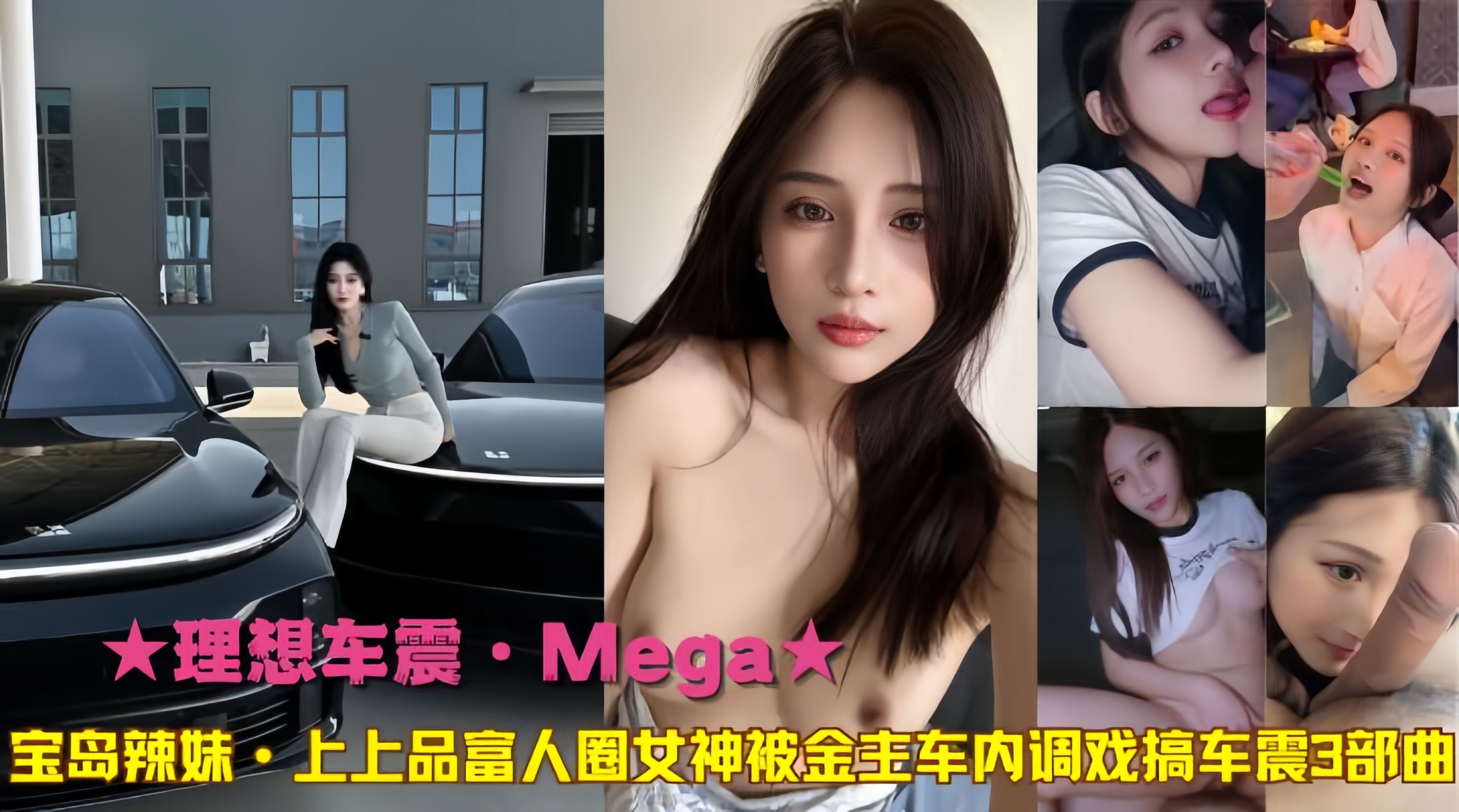 ★理想车震·Mega★宝岛辣妹·上上品富人圈女神被金主车内调戏搞车震3部曲