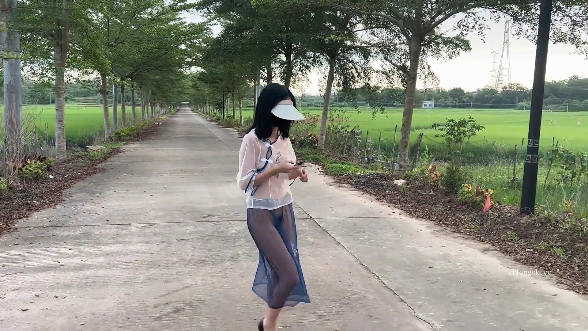 ❤️【cikaimoon】薄纱全透明 户外乡下乱逛