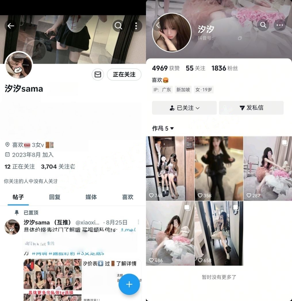 抖音推特超可爱女S-汐汐 高价定制福利及1V1变小母狗自慰