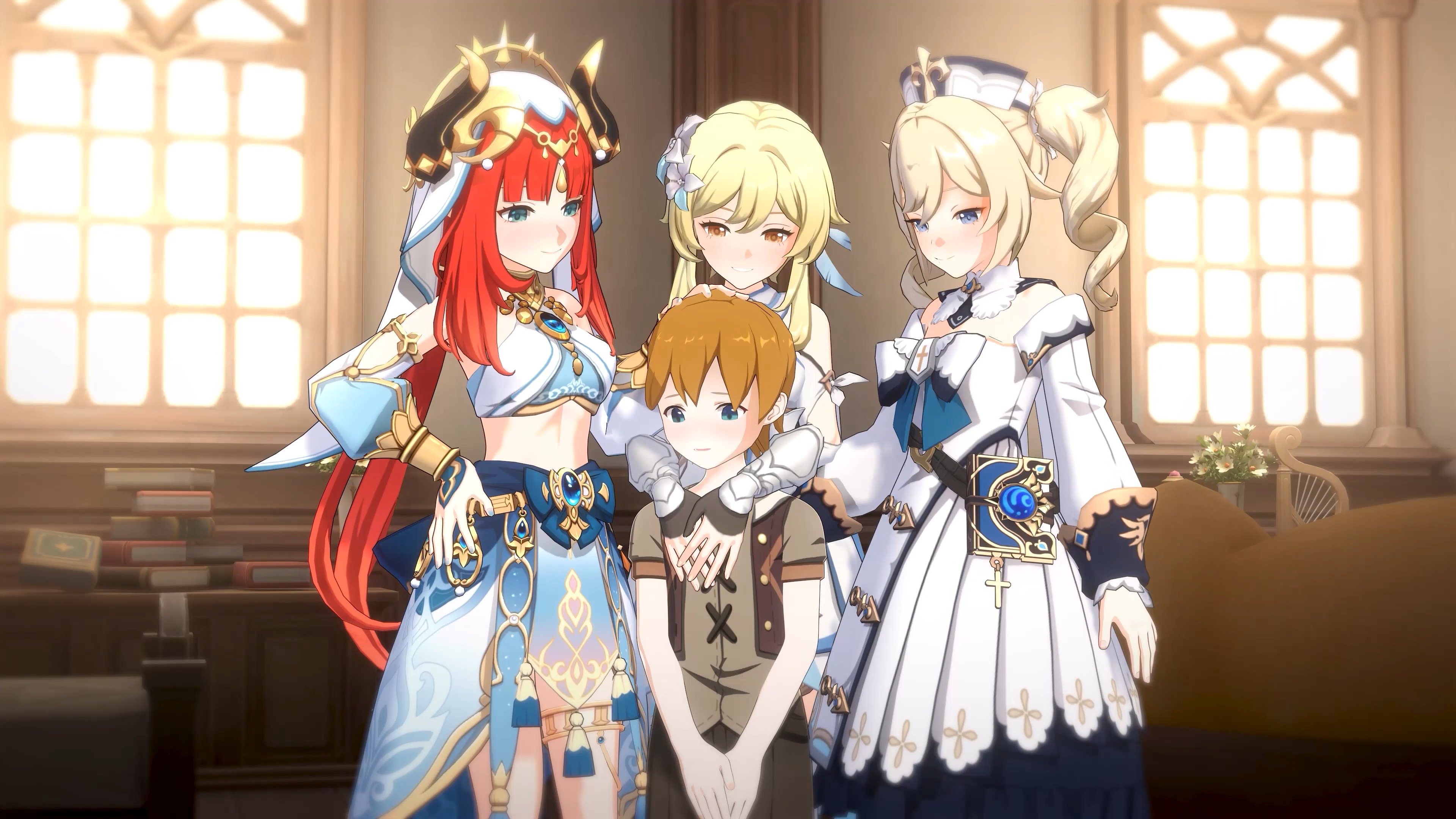 [PastaPaprika] 原神 妮露amp;amp;荧amp;amp;芭芭拉动漫3D